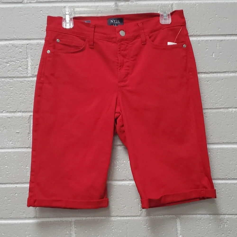 NYDJ Red Jean Shorts